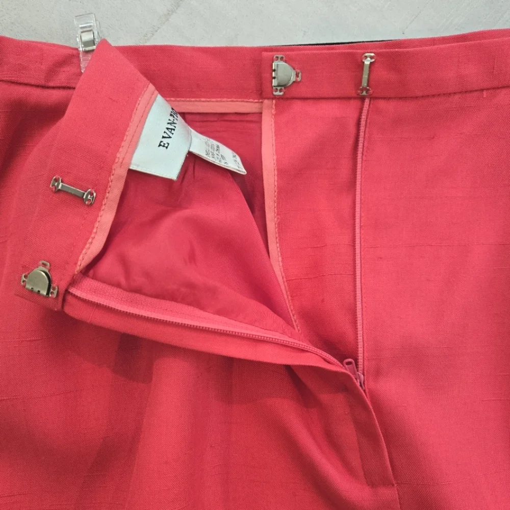 Vintage EVAN PICONE, 1970s Saks, Silk Pencil Skirt Original Tags, Coral, Sz 12